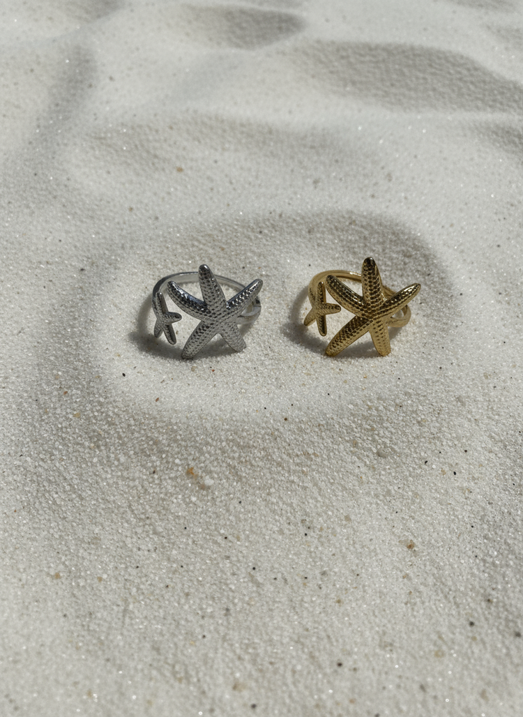 Adjustable Starfish Wrap-Around Ring