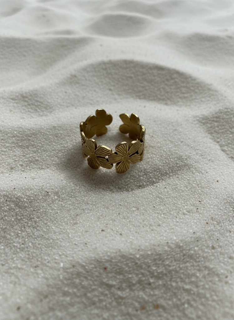 Wrap-Around Flower Ring