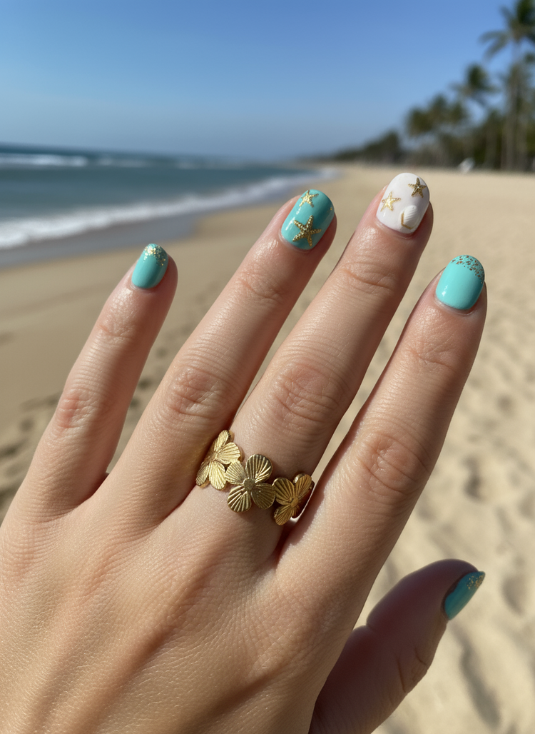 Wrap-Around Flower Ring