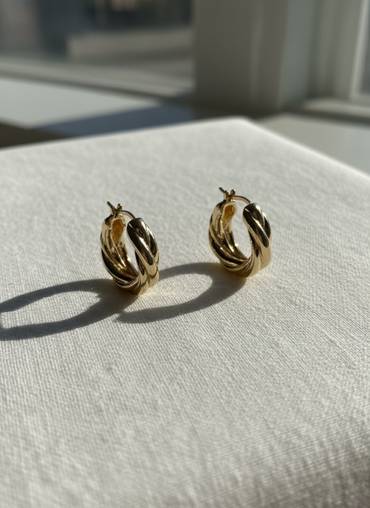 Luna Twisted Hoops