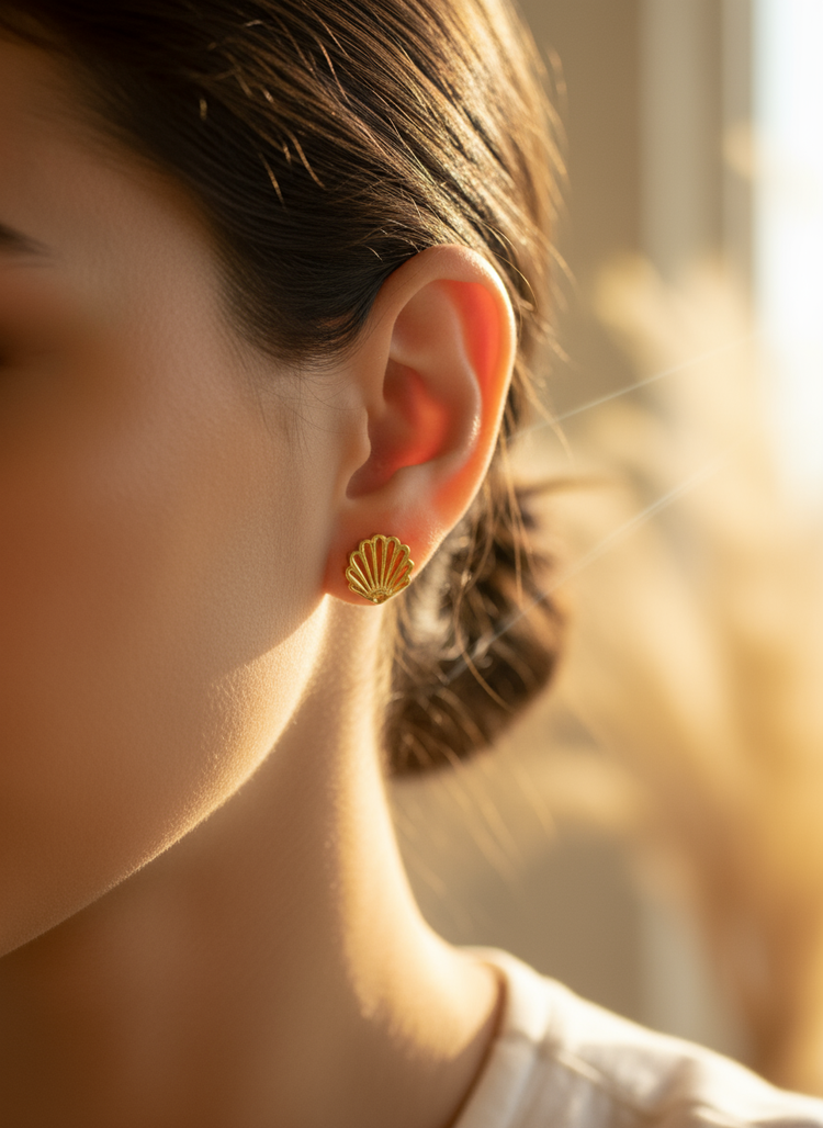 Seashell Studs