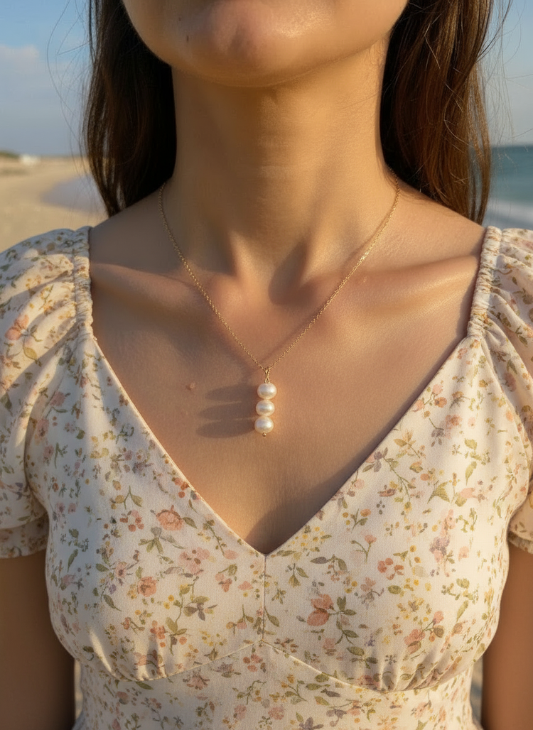 14k Gold Filled Necklace with Freshwater Pearls