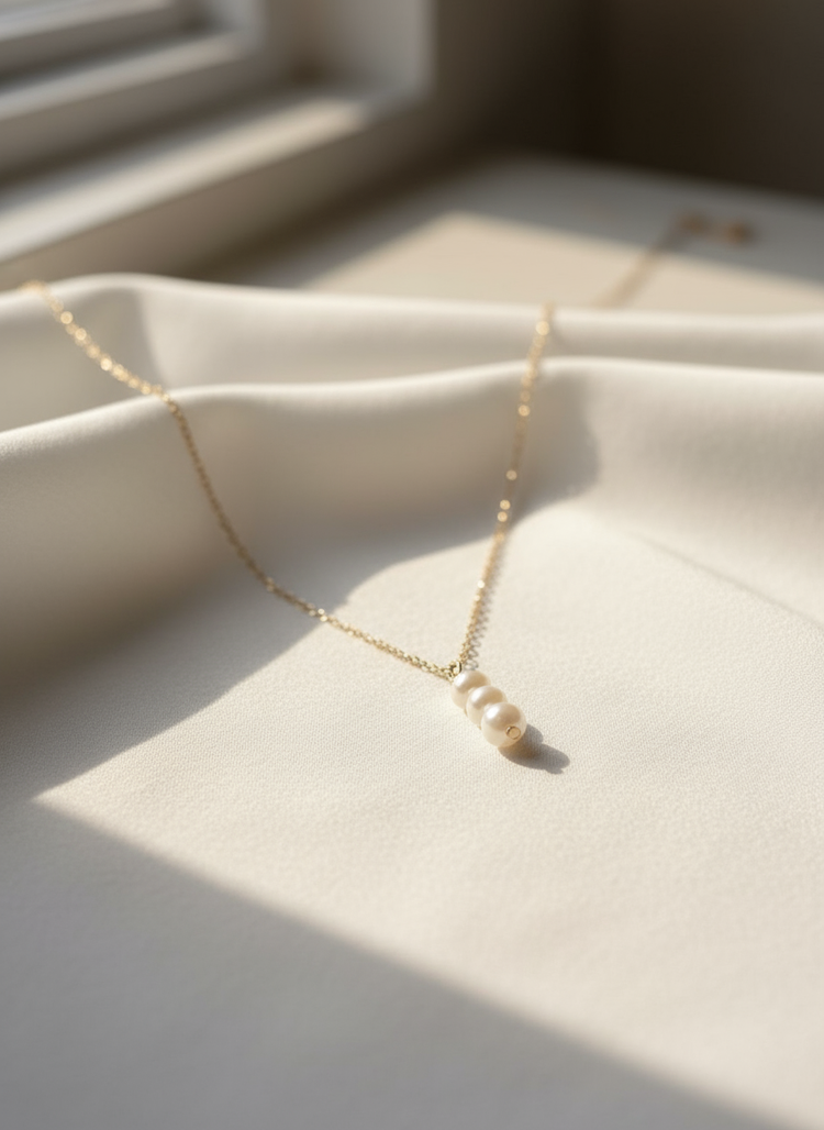 14k Gold Filled Necklace with Freshwater Pearls