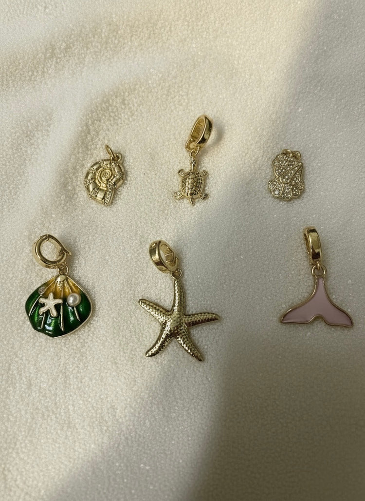 Gold Sea Creature Charms