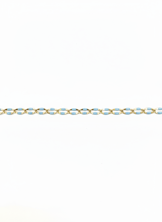 Blue Enamel Chain