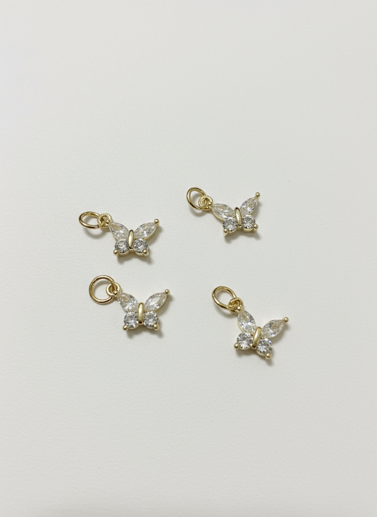Mini Zirconia Butterfly Charm