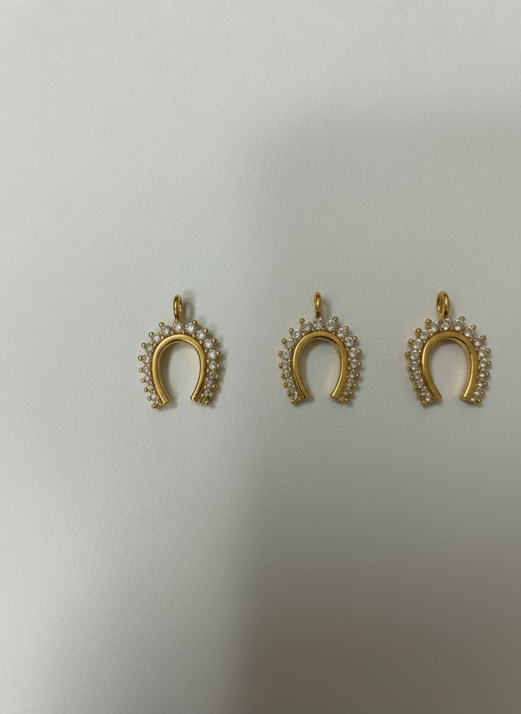 Gold Horseshoe Charm