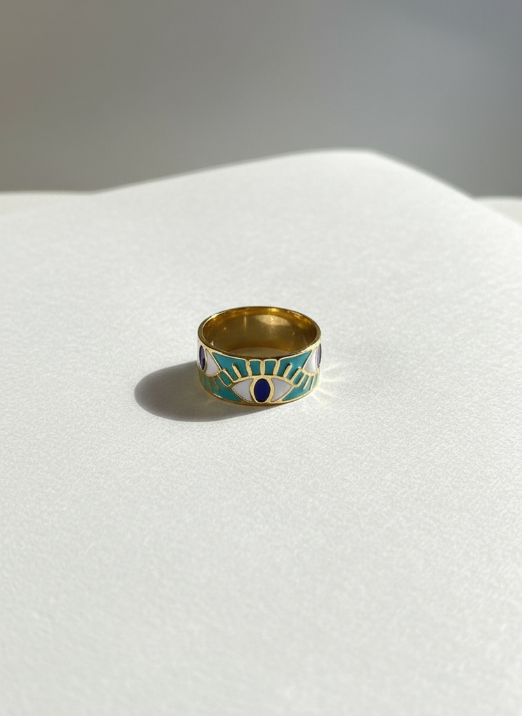 Adjustable Evil Eye Ring