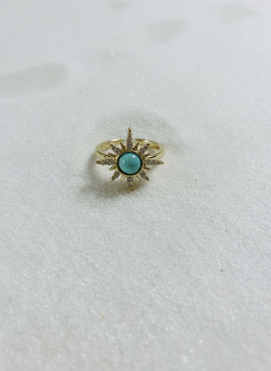 Adjustable Sun with Turquoise Ring