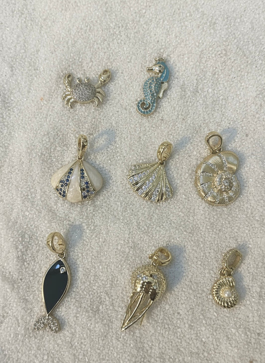Seashell and Sea Creature Charm