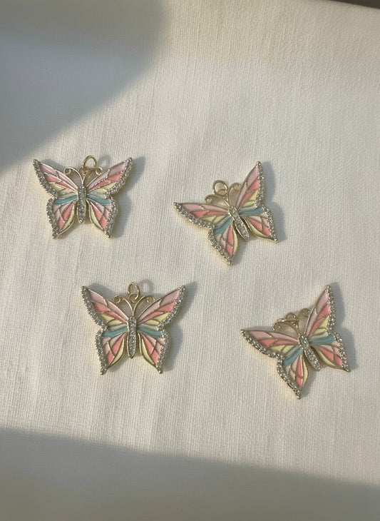 Colorful Gold Butterfly Charm