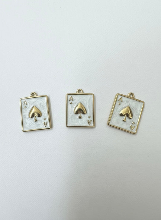 Gold Ace of Spades Charm