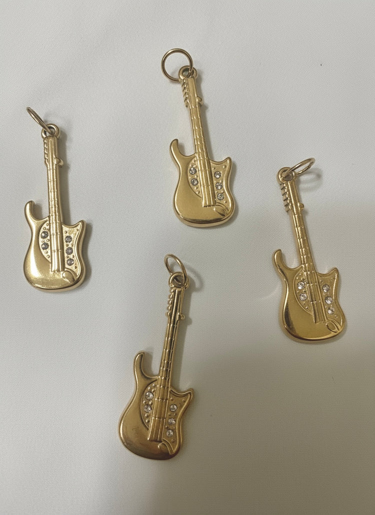 Gold Guitar Charm