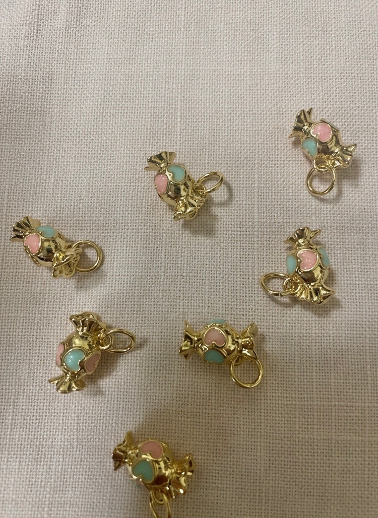 Gold, Pink & Blue Candy Charm