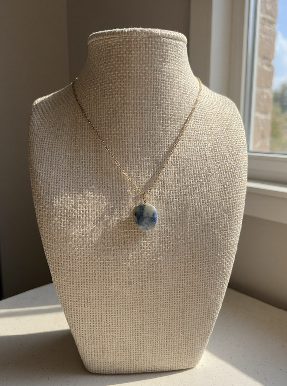 14k Gold Filled With Sodalite Pendant