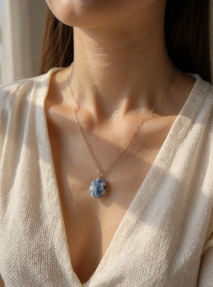 14k Gold Filled With Sodalite Pendant