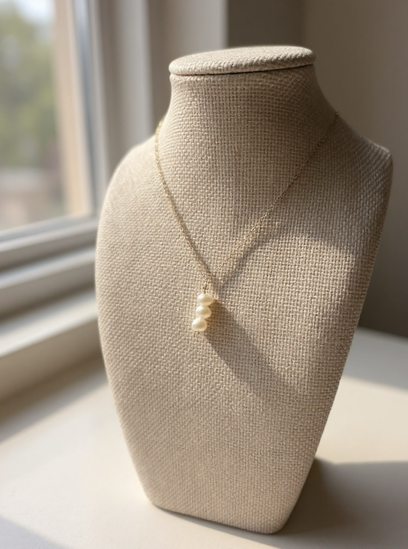 14k Gold Filled Necklace with Freshwater Pearls