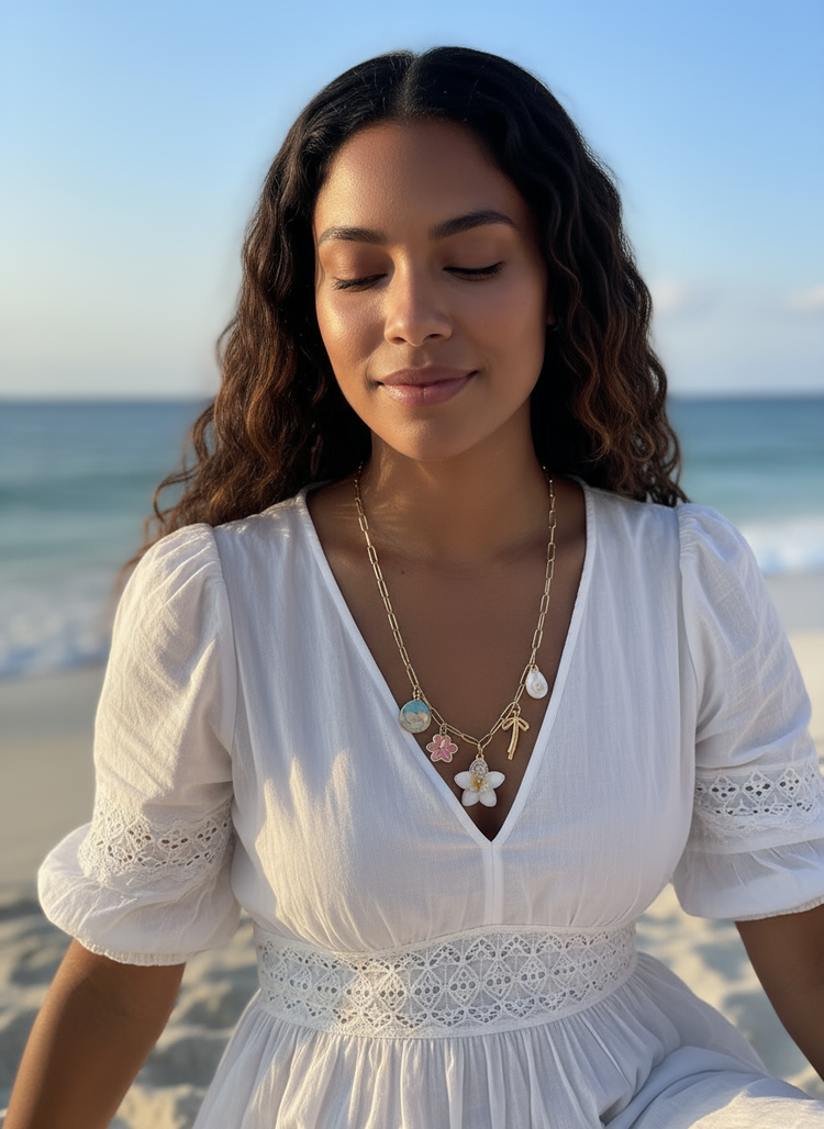 Ocean Whisper Charm Necklace