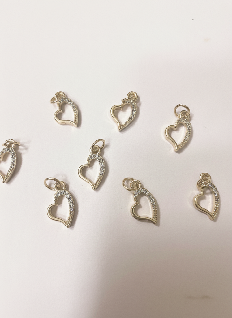 Mini Gold Heart Charms