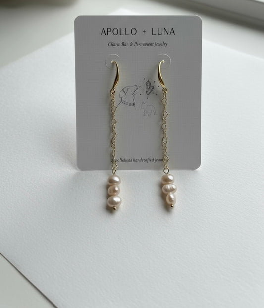 Earrings with Mini Freshwater Pearls