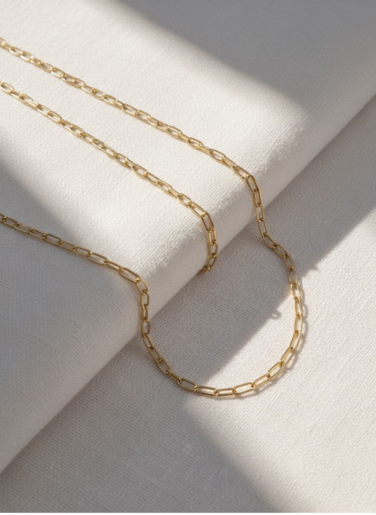 Gold PVD Paperclip Chain - Small