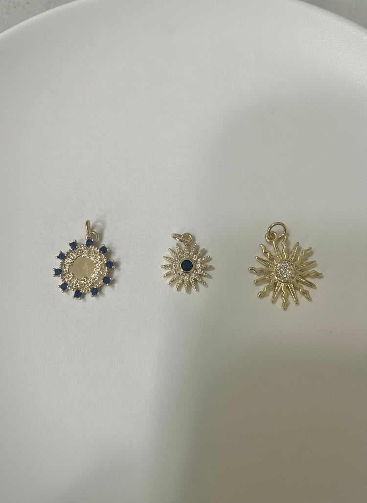 Fancy Sun Charm Bundle Set of 3