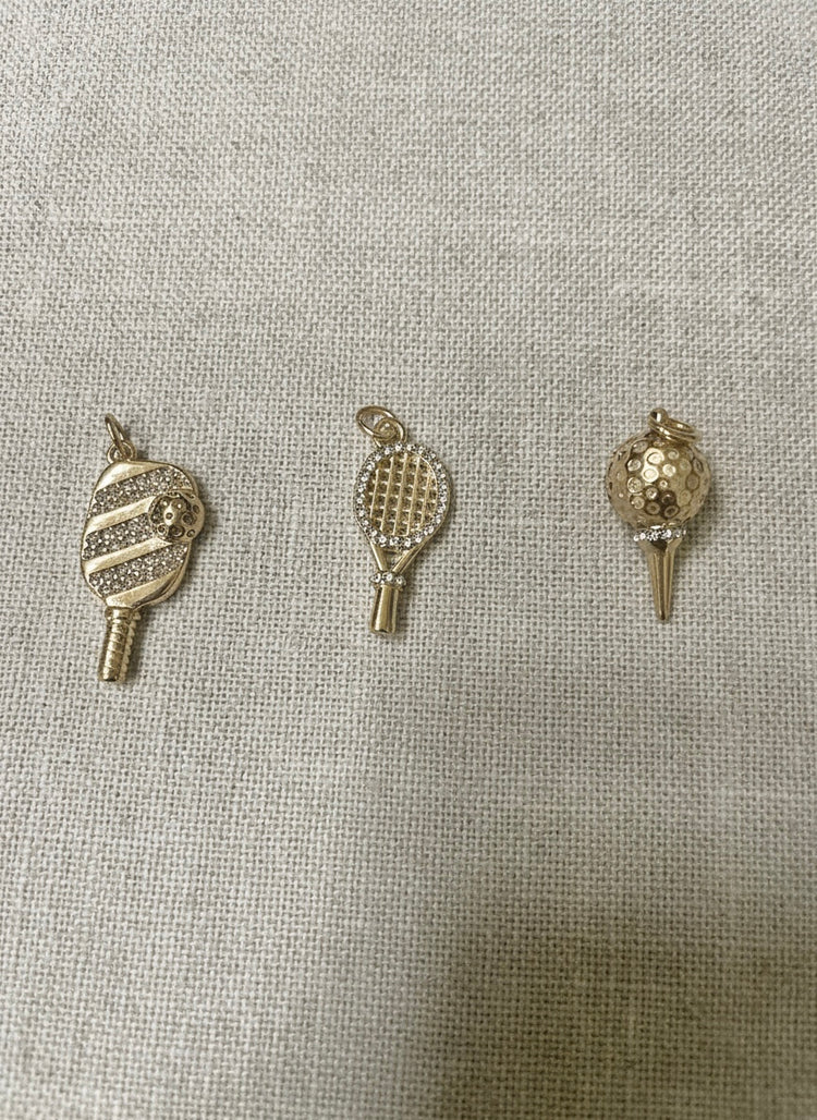 Sports Charm- Pickleball Charm, Tennis charm, Golf Charm